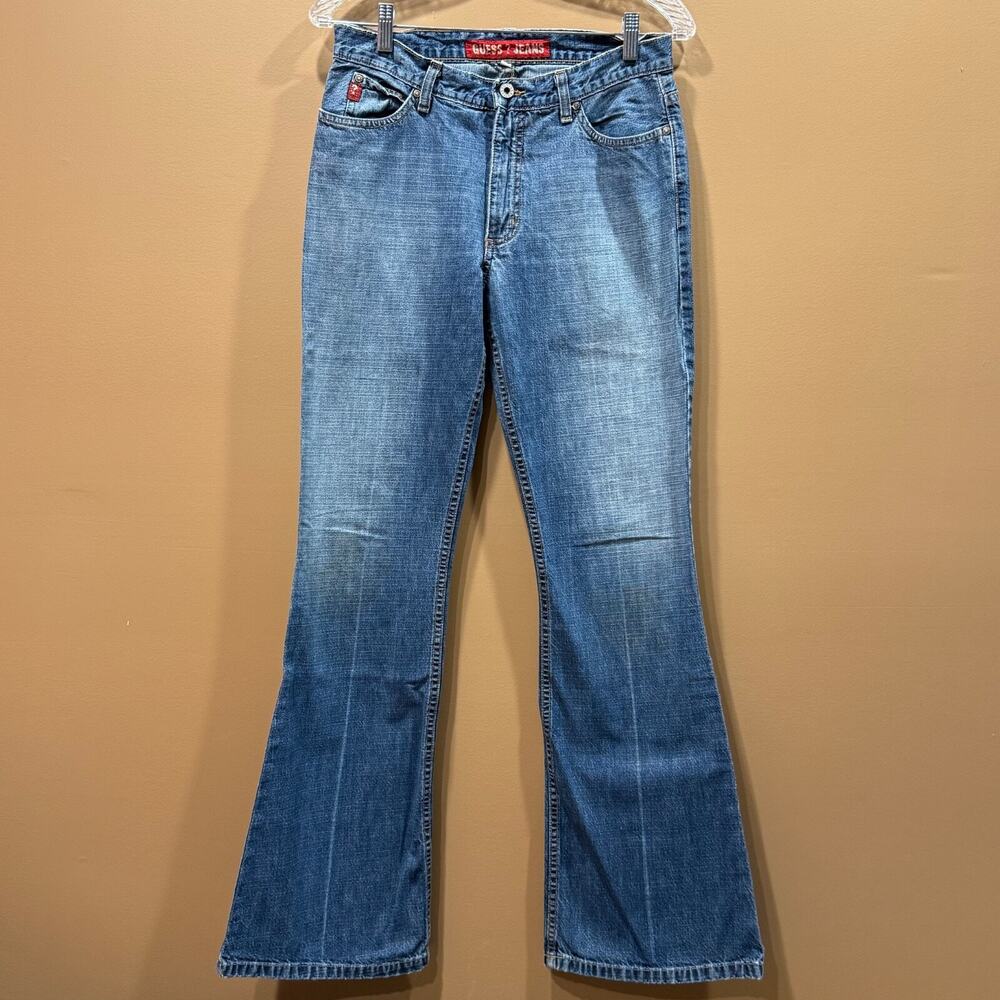 Vintage Guess Jeans BootCut Mens Cowboy Fading Made USA 29x32 10.5" Leg Opening